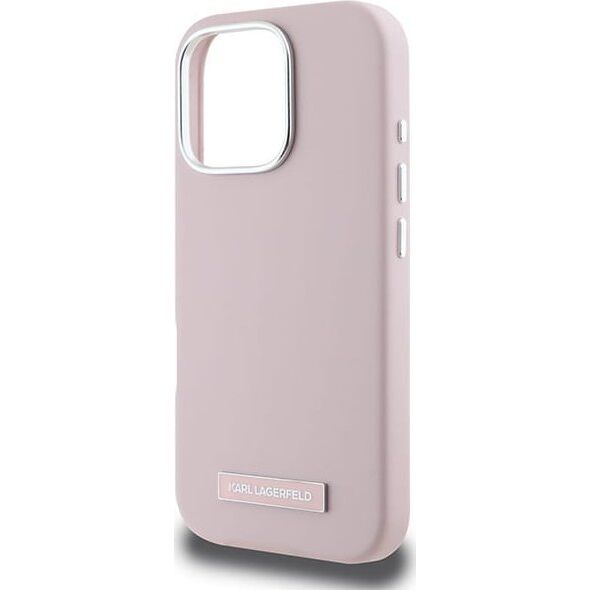 Karl Lagerfeld Karl Lagerfeld KLHMP16LPGMSRPP iPhone 16 Pro 6.3" różowy/pink hardcase FW Metal Plate MagSafe