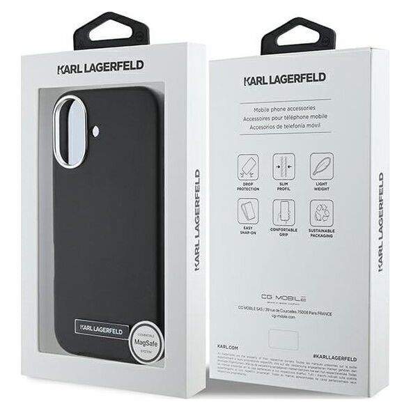 Karl Lagerfeld Karl Lagerfeld KLHMP16MPGMSRPK iPhone 16 Plus 6.7" czarny/black hardcase FW Metal Plate MagSafe