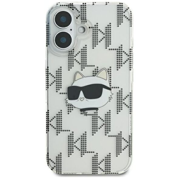 Karl Lagerfeld Karl Lagerfeld KLHCP16SHKLPCHT iPhone 16 6.1" przezroczysty/transparent hardcase IML Choupette Head Electroplated