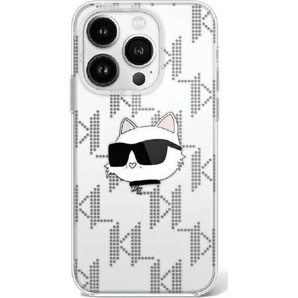 Karl Lagerfeld Karl Lagerfeld KLHCP16LHKLPCHT iPhone 16 Pro 6.3" przezroczysty/transparent hardcase IML Choupette Head Electroplated