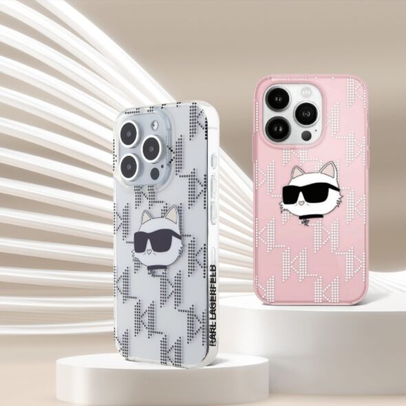 Karl Lagerfeld Karl Lagerfeld KLHCP16LHKLPCHT iPhone 16 Pro 6.3" przezroczysty/transparent hardcase IML Choupette Head Electroplated