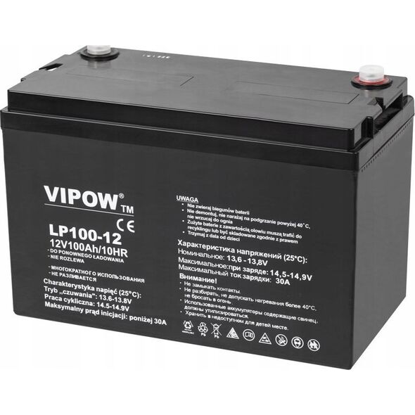 Vipow Akumulator żelowy VIPOW 12V 100Ah