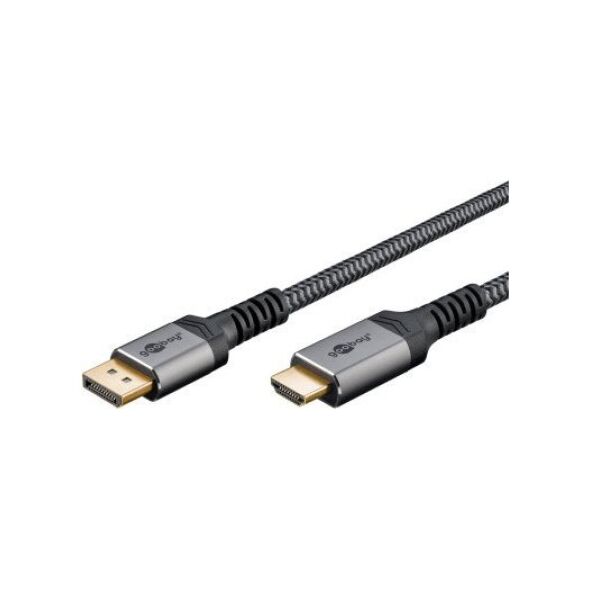 Kabel Triton Kabel DisplayPort do HDMI, 2 m, Sharkskin Grey - Długość kabla 2 m