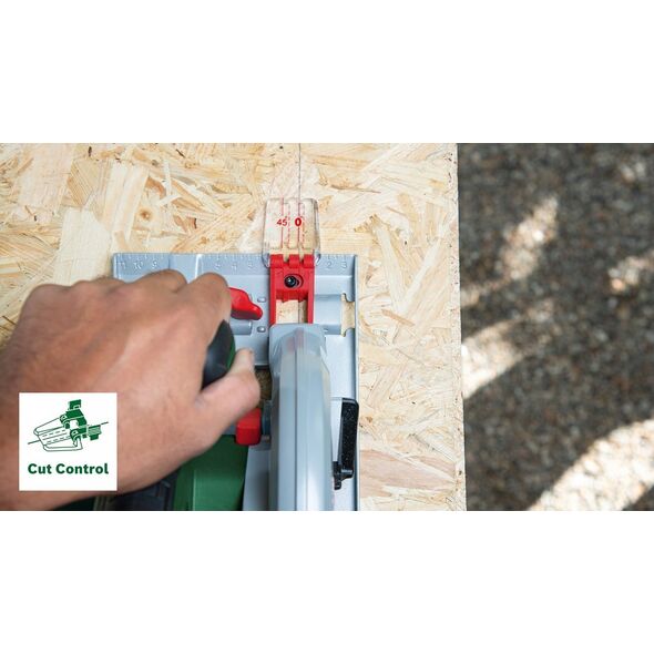 Bosch Bosch hand circular saw UniversalCirc 18V-53, 18Volt (green/black, Li-ion battery 2.5Ah, POWER FOR ALL ALLIANCE)