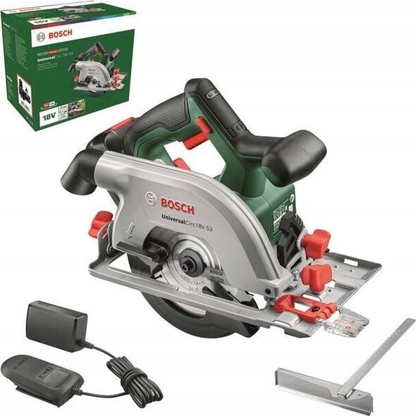 Bosch Bosch hand circular saw UniversalCirc 18V-53, 18Volt (green/black, Li-ion battery 2.5Ah, POWER FOR ALL ALLIANCE)