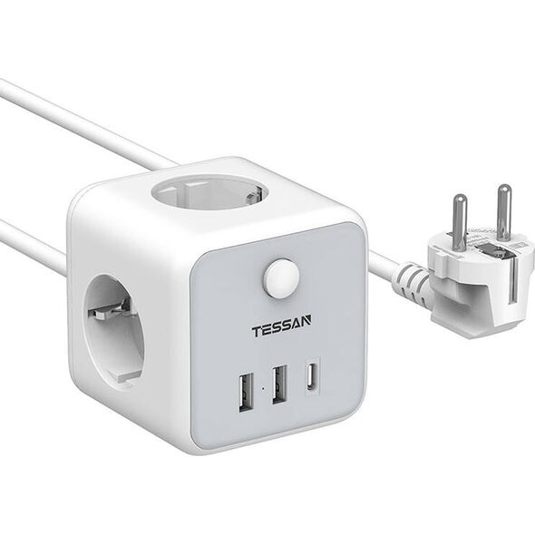 Listwa zasilająca Tessan Listwa zasilająca TESSAN TS-301-C-GR