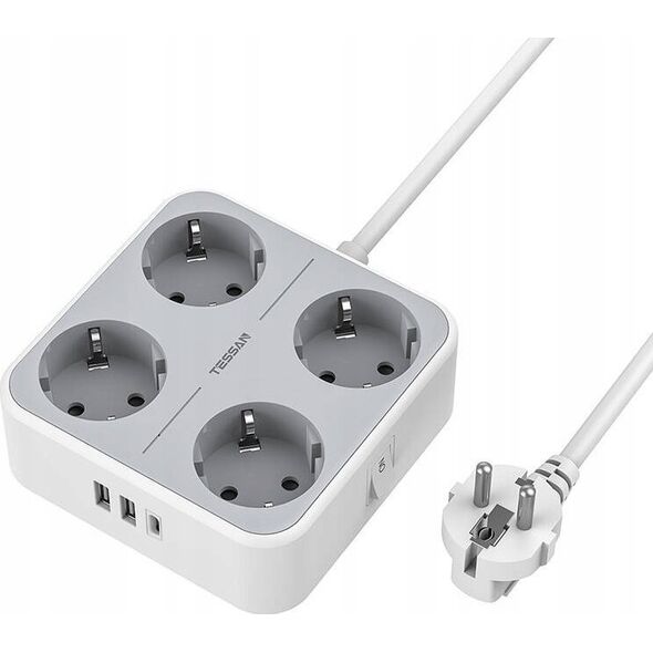 Listwa zasilająca Tessan Listwa zasilająca TESSAN TS-302-C-GR