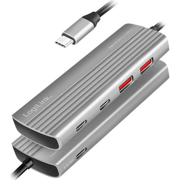 LogiLink LogiLink USB 3.2 Gen2 Hub 4+1-Port aluminium