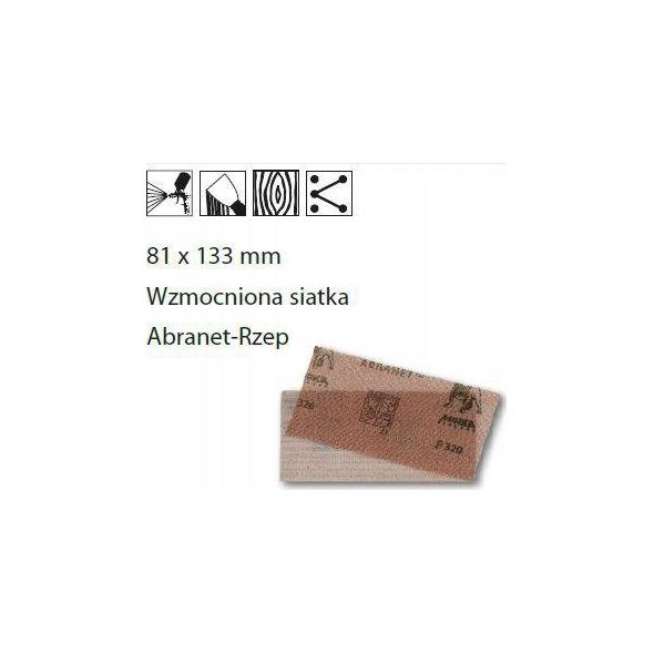 Szlifierka Sourcing MIRKA ABRANET ABRASIVE MESH 81x133 P180 /100 pcs