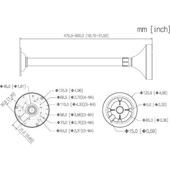 Dahua Technology UCHWYT SUFITOWY KAMERY PFB2211C DAHUA