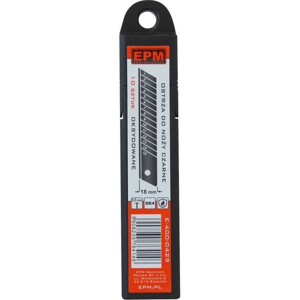 EPM OSTRZA 18MM 10 SZTUK CZARNE