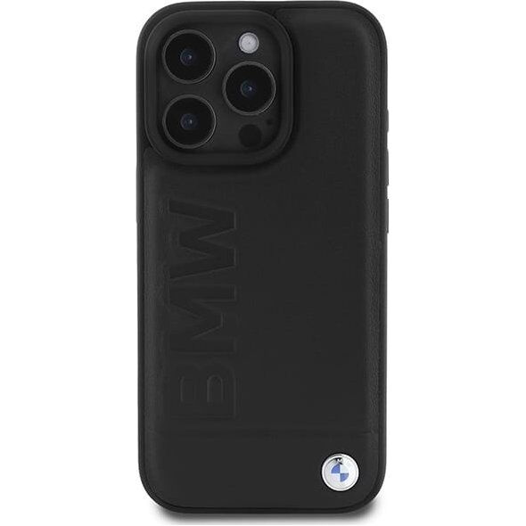 BMW BMW BMHCP16XSLLBK iPhone 16 Pro Max 6.9" czarny/black hardcase Leather Hot Stamp