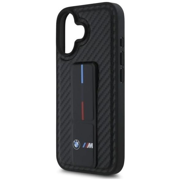 BMW BMW BMHCP16SGSPCCK iPhone 16 6.1" czarny/black hardcase M Grip Stand Smooth and Carbon