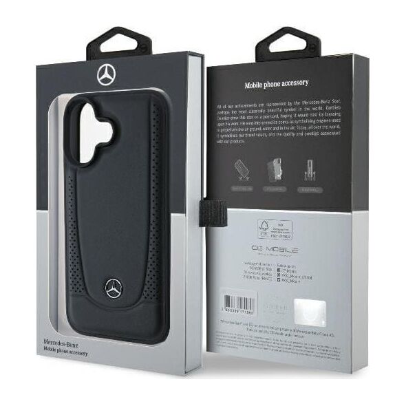 Mercedes Mercedes MEHCP16SARMBK iPhone 16 6.1" czarny/black hardcase Leather Urban