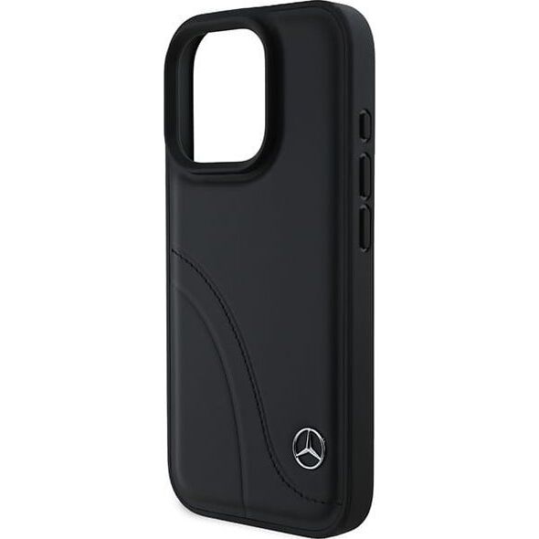 Mercedes Mercedes MEHCP16X23RBCSK iPhone 16 Pro Max 6.9" czarny/black hardcase MB Curved Stitches Leather
