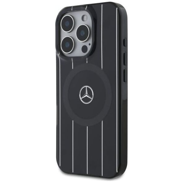 Mercedes Mercedes MEHMP16L23HRSK iPhone 16 Pro  6.3" czarny/black hardcase MB Double Layer Crossed Lines MagSafe