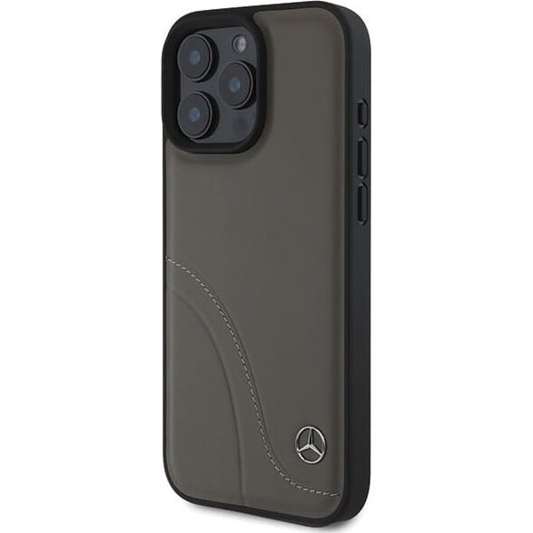 Mercedes Mercedes MEHCP16X23RBCSB iPhone 16 Pro Max 6.9" brązowy/brown hardcase MB Curved Stitches Leather