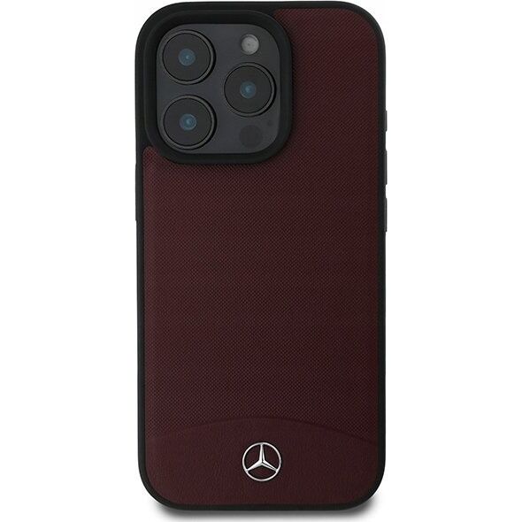 Mercedes Mercedes MEHMP16L23RBARR iPhone 16 Pro 6.3" czerwony/red hardcase Textured And Plain Leather MagSafe
