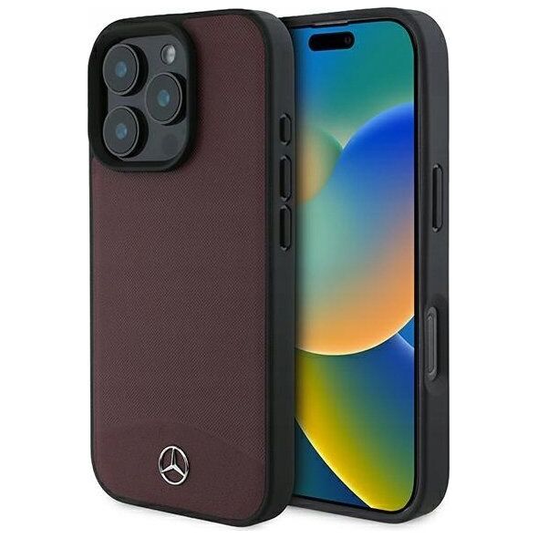 Mercedes Mercedes MEHMP16X23RBARR iPhone 16 Pro Max 6.9" czerwony/red hardcase Textured And Plain Leather MagSafe