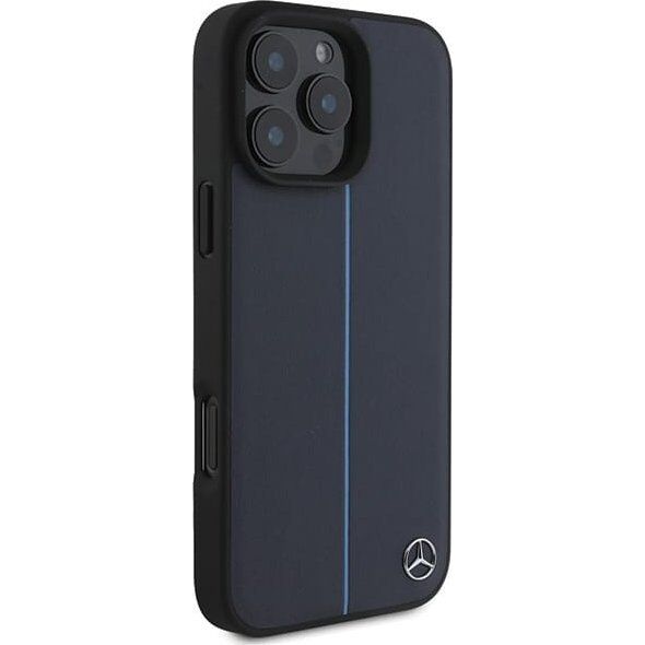 Mercedes Mercedes MEHMP16X23RURBV iPhone 16 Pro Max 6.9" granatowy/navy hardcase MB Blue Line Leather MagSafe