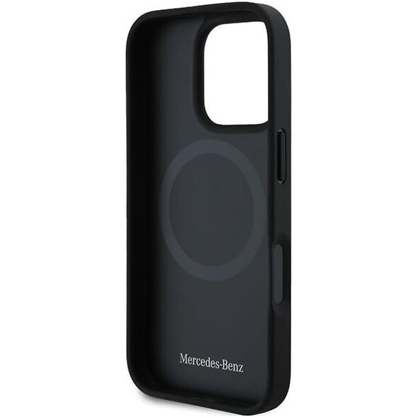 Mercedes Mercedes MEHMP16X23RBARK iPhone 16 Pro Max 6.9" czarny/black hardcase Textured And Plain Leather MagSafe