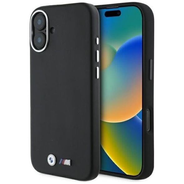 BMW BMW BMHMP16S23PMWK iPhone 16 6.1" czarny/black hardcase M Smooth Full Wrapped Metal MagSafe