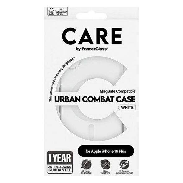 PanzerGlass CARE by PanzerGlass Flagship Case iPhone 16 Plus 6.7" biały/white MagSafe 1339