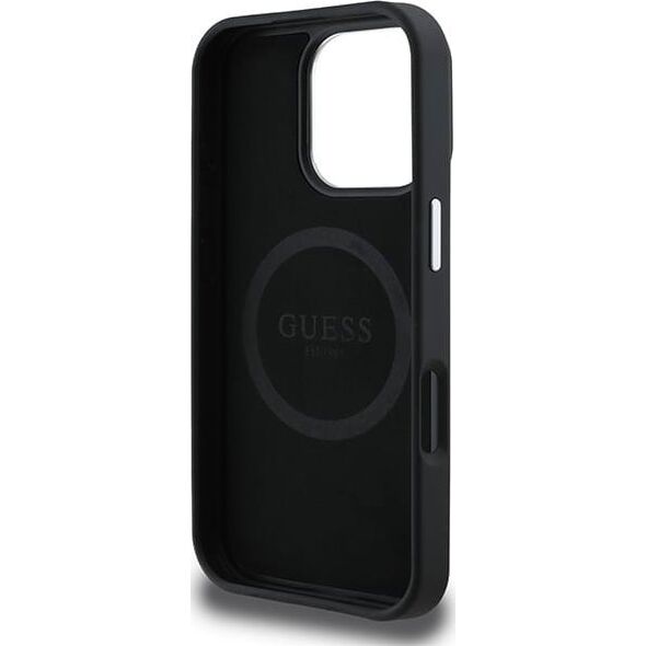 Guess Guess GUHMP16LPGTSPSK iPhone 16 Pro 6.3" czarny/black hardcase Grained Triangle MagSafe