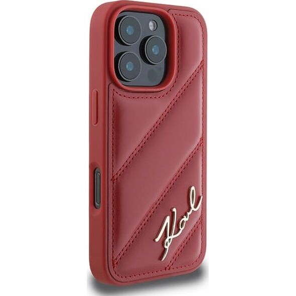 Karl Lagerfeld Karl Lagerfeld KLHCP16LPQDSMGR iPhone 16 Pro 6.3" czerwony/red hardcase Quilted Signature