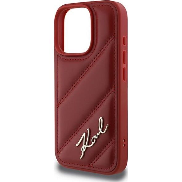 Karl Lagerfeld Karl Lagerfeld KLHCP16LPQDSMGR iPhone 16 Pro 6.3" czerwony/red hardcase Quilted Signature