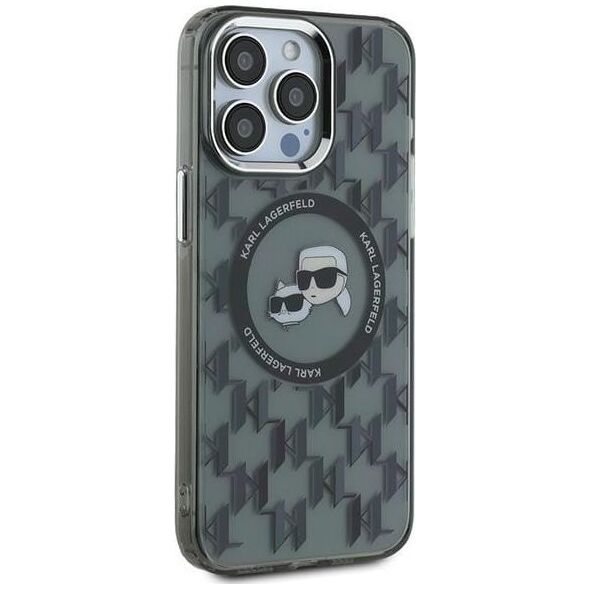 Karl Lagerfeld Karl Lagerfeld KLHMP15LHMCKMHK iPhone 15 Pro 6.1" czarny/black IML Monogram Karl&Choupette Head MagSafe