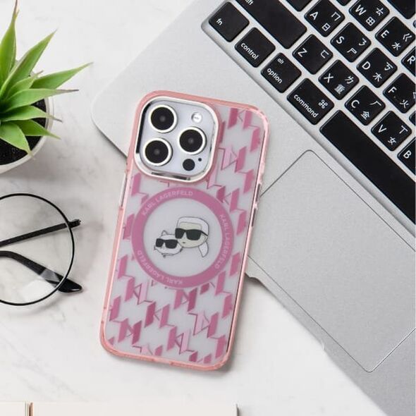 Karl Lagerfeld Karl Lagerfeld KLHMP15XHMCKMHK iPhone 15 Pro Max 6.7" czarny/black IML Monogram Karl&Choupette Head MagSafe