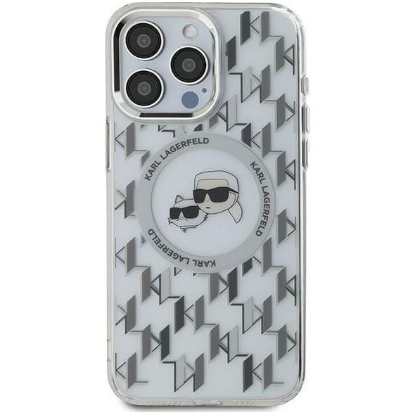 Karl Lagerfeld Karl Lagerfeld KLHMP15SHMCKMHT iPhone 15 6.1" przezroczysty/transparent IML Monogram Karl&Choupette Head MagSafe