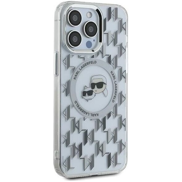 Karl Lagerfeld Karl Lagerfeld KLHMP15XHMCKMHT iPhone 15 Pro Max 6.7" przezroczysty/transparent IML Monogram Karl&Choupette Head MagSafe