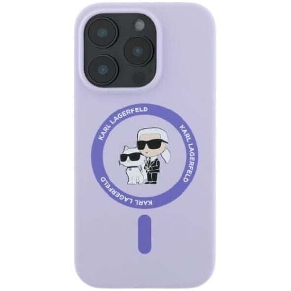 Karl Lagerfeld Karl Lagerfeld KLHMP16SSCMKCRHU iPhone 16 6.1" fioletowy/purple hardcase Silicone Karl&Choupette Ring MagSafe
