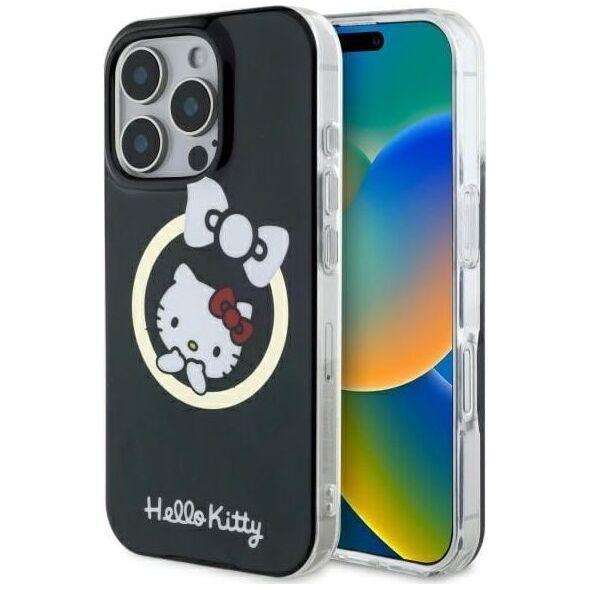 Hello Kitty Hello Kitty HKHMP16XHFLBK iPhone 16 Pro Max 6.9" black/black hardcase IML Fun bow Magsafe