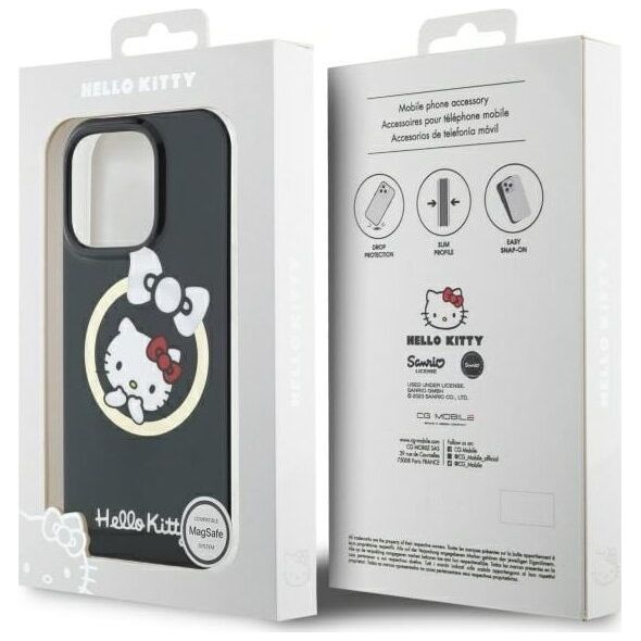 Hello Kitty Hello Kitty HKHMP16LHFLBK iPhone 16 Pro 6.3" black/black hardcase IML Fun bow Magsafe