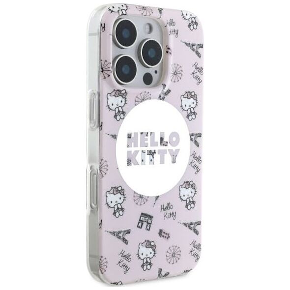 Hello Kitty Hello Kitty HKHMP16XHAOPP iPhone 16 Pro Max 6.9" pink/pink hardcase IML All Over Paris Magsafe
