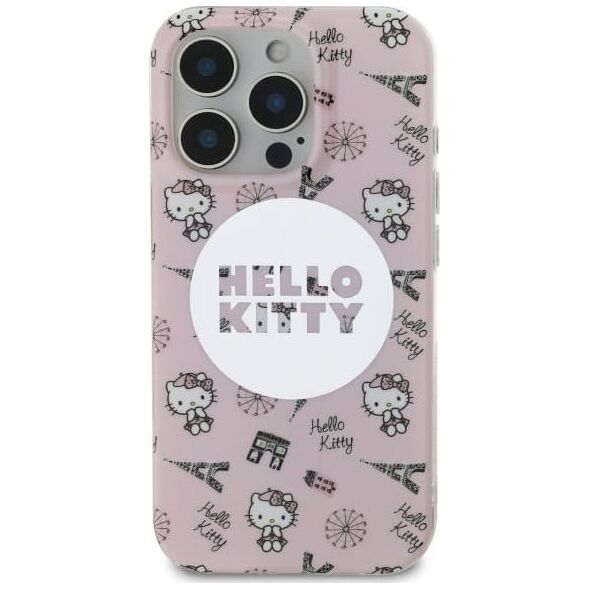 Hello Kitty Hello Kitty HKHMP16LHAOPP iPhone 16 Pro 6.3" pink/pink hardcase IML All Over Paris Magsafe