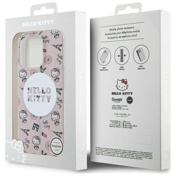 Hello Kitty Hello Kitty HKHMP16LHAOPP iPhone 16 Pro 6.3" pink/pink hardcase IML All Over Paris Magsafe