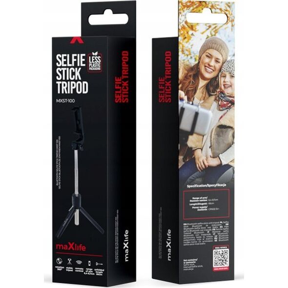 MaxLife  Maxlife tripod-selfie stick MXST-100, black
