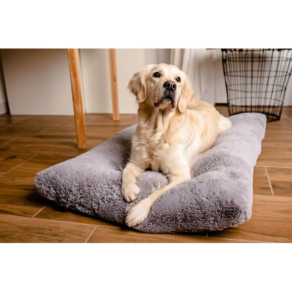 Mimikoko MIMIKO Pets Legowisko Shaggy prostokątne XXL 115x75cm szare