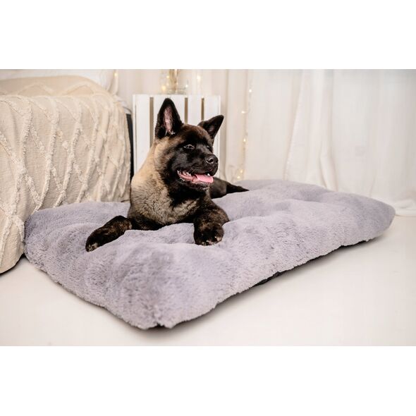 Mimikoko MIMIKO Pets Legowisko Shaggy prostokątne XXL 115x75cm szare