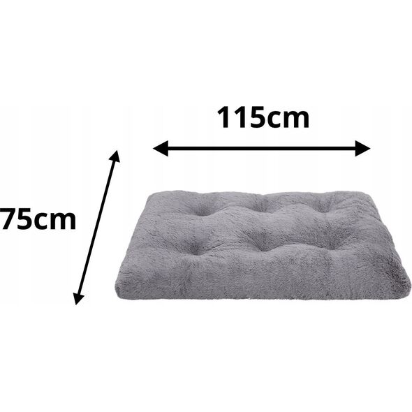 Mimikoko MIMIKO Pets Legowisko Shaggy prostokątne XXL 115x75cm szare