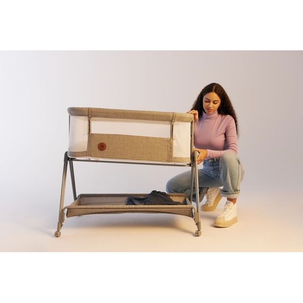 Lionelo Łóżeczko dostawne Luna Grey Concrete 2 w 1 Lionelo