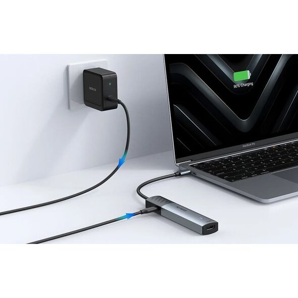 HUB USB Mokin HUB 5 w 1 MOKiN USB-C PD 3.0 100W (srebrny)