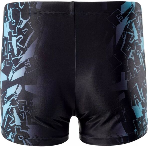 AquaWave Dziecięce bokserki kąpielowe Aquawave ATOS JR black scuba blue logo print rozmiar 164
