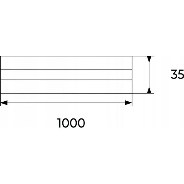 DPM TRC PROFILE RECES STS001W 1M WHITE