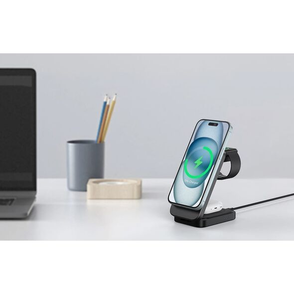 Ładowarka Choetech Ładowarka magnetyczna 3w1 Choetech T611-F 15W do iPhone z serii 12/13/14/15