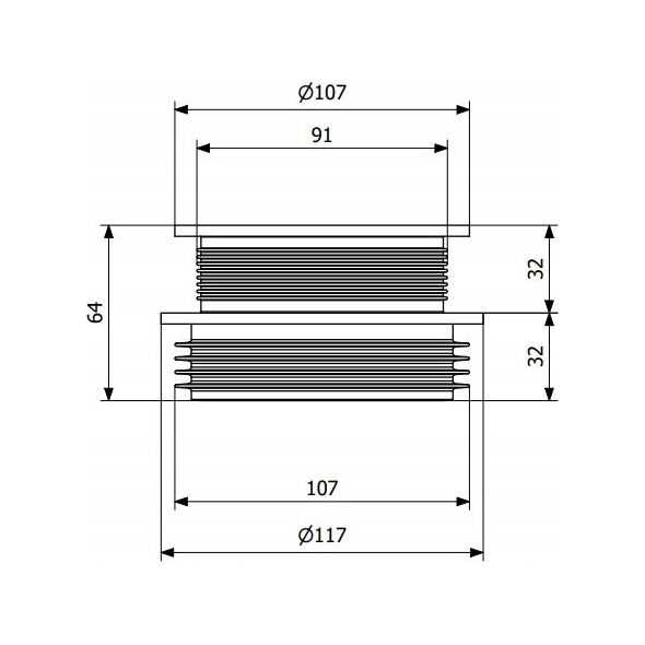 OPERATIVE Redukcja 100/105-90/75 Czarna 3106230 (S)